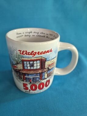 Walgreens 5000th Store Commemorative Ceramic Mug - White with Red Accents